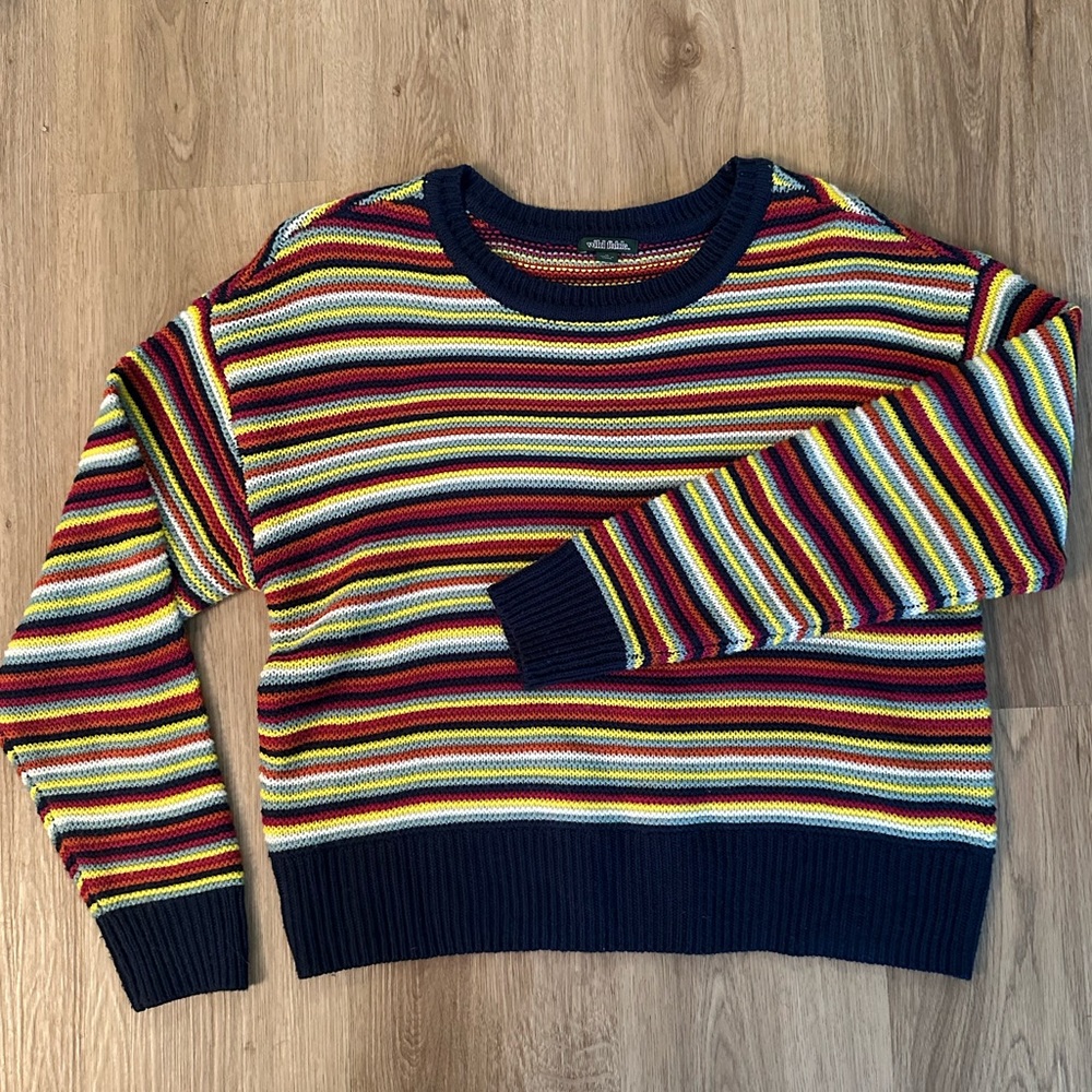 Sweater, wild fable, M multi stripe
